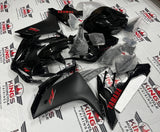 Yamaha YZF-R1 (2007-2008) Black, Matte Black & Red Fairings at KingsMotorcycleFairings.com