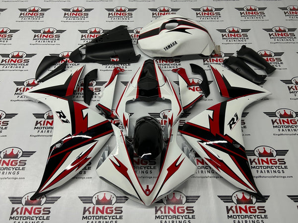 Yamaha YZF-R1 (2009-2011) White, Black, Red Special Edition by KingsMotorcycleFairings.com