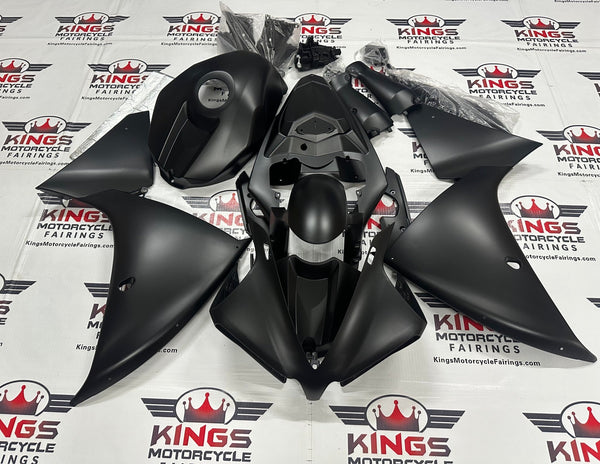 Yamaha YZF-R1 Fairings (2012-2014) Matte Black at KingsMotorcycleFairings.com