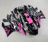 Yamaha YZF-R3 Fairing Kit (2022-2024) Black, Hot Pink Monster at KingsMotorcycleFairings.com