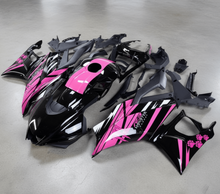 Yamaha YZF-R3 Fairing Set (2019-2021) Black, Hot Pink Monster at KingsMotorcycleFairings.com
