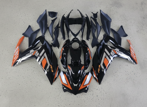 Yamaha YZF-R3 Fairings (2015-2018) Black, Silver, Orange at KingsMotorcycleFairings.com