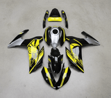 Yamaha YZF-R3 Fairings (2015-2018) Black, Yellow, Sun, Moon at KingsMotorcycleFairings.com