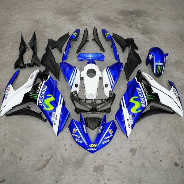 Yamaha YZF-R3 (2015-2018) Blue Movistar Monster Fairings