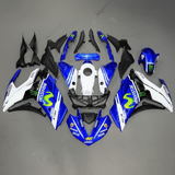 Yamaha YZF-R3 Fairings (2015-2018) Blue Movistar Monster at KingsMotorcycleFairings.com
