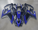 Yamaha YZF-R3 Fairings (2015-2018) Matte Black, Blue at KingsMotorcycleFairings.com