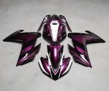 Yamaha YZF-R3 Fairings (2015-2018) Purple Candy, Black, White at KingsMotorcycleFairings.com
