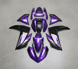 Yamaha YZF-R3 Fairings (2015-2018) Purple, Black, Gray at KingsMotorcycleFairings.com