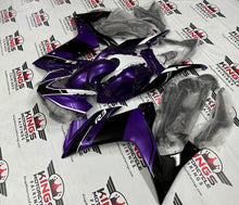 Yamaha YZF-R3 Fairings (2015-2018) Purple, Black, White Stripe at KingsMotorcycleFairings.com