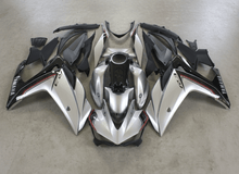 Yamaha YZF-R3 Fairings (2015-2018) Silver, Black, Red Stripe at KingsMotorcycleFairings.com