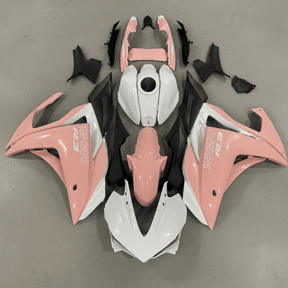 Yamaha YZF-R3 Fairings (2015-2018) White, Pink at KingsMotorcycleFairings.com
