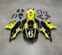 Yamaha YZF-R3 Fairings (2019-2021) Black, Yellow, White at KingsMotorcycleFairings.com