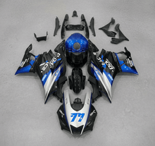 Yamaha YZF-R3 Fairings (2019-2021) Blue, Silver, Black 77 at KingsMotorcycleFairings.com