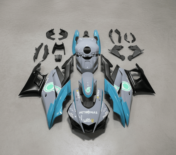 Yamaha R3 Fairings - Gray, Blue, Matte Black Petronas