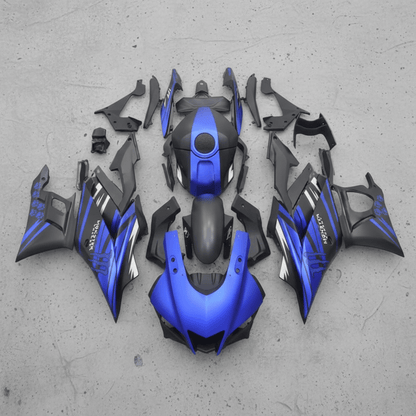 Yamaha YZF-R3 Fairings (2019-2021) Matte Blue, Matte Black, Monster at KingsMotorcycleFairings.com