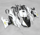Yamaha YZF-R3 Fairings (2019-2021) White, Black, Gold Monster from KingsMotorcycleFairings.com