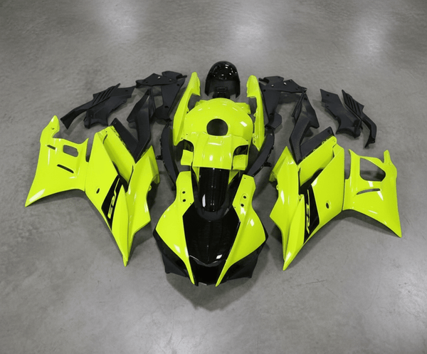 Yamaha YZF-R3 Fairings (2019-2021) Yellow Neon, Black at KingsMotorcycleFairings.com