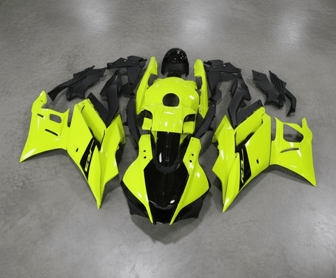 Yamaha YZF-R3 Fairings (2019-2021) Yellow Neon, Black at KingsMotorcycleFairings.com
