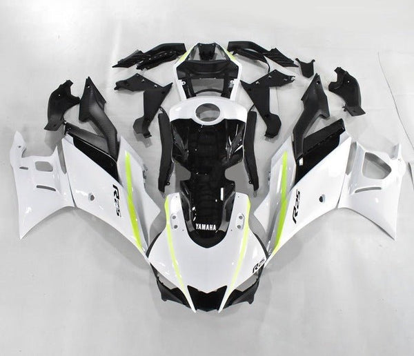 Yamaha YZF-R3 Fairings (2019-2024) White, Black, Yellow at KingsMotorcycleFairings.com