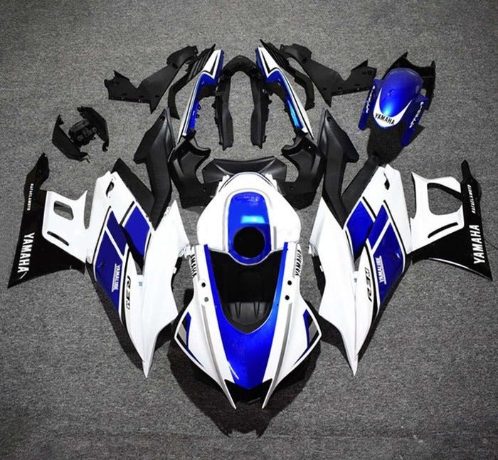 Yamaha R3 Fairings (2019-2024) White, Blue, Black at KingsMotorcycleFairings.com
