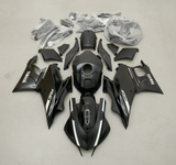 Yamaha YZF-R3 Fairings (2022-2024) Black Gloss, White at KingsMotorcycleFairings.com