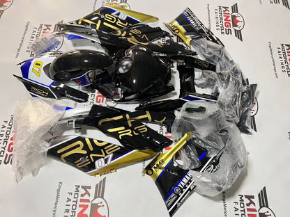 Yamaha YZF-R3 Fairings (2022-2024) Black, Gold, Blue at KingsMotorcycleFairings.com