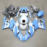 Yamaha YZF-R3 Fairings (2022-2024) Light Blue, White at KingsMotorcycleFairings.com