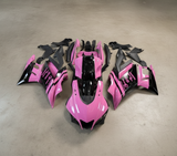 Yamaha YZF-R3 Fairings (2022-2024) Pink, Black Stripe at KingsMotorcycleFairings.com