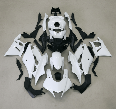 Yamaha YZF-R3 Fairings (2022-2024) White at KingsMotorcycleFairings.com