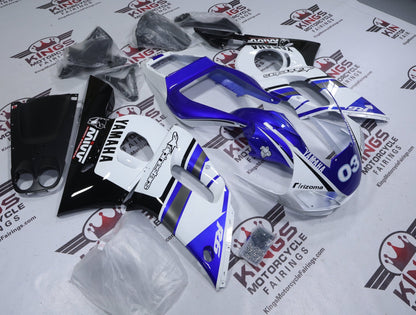 Yamaha YZF-R6 Fairings (1998-2002) Blue, White, Black, Alpine at KingsMotorcycleFairings.com