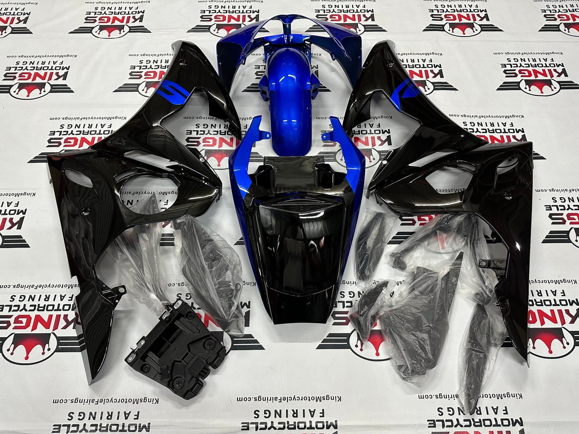 Yamaha YZF-R6 Fairings (2003-2004) Black, Blue at KingsMotorcycleFairings.com