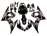 Yamaha R6 Fairings (2003-2004) Black, Red, White Lucky Strike at KingsMotorcycleFairings.com
