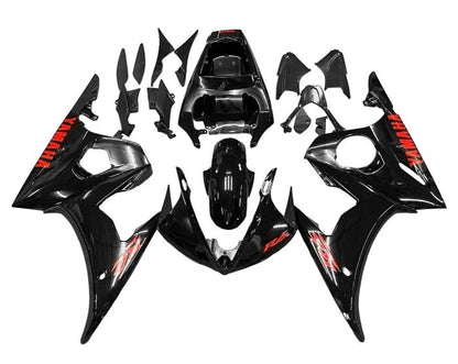 Yamaha YZF-R6 Fairings (2003-2004) Black, Red at KingsMotorcycleFairings.com