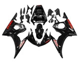 Yamaha YZF-R6 Fairings (2003-2004) Black, Red at KingsMotorcycleFairings.com