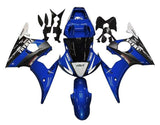 Yamaha R6 Fairings (2003-2004) Blue Gloss, Black, White at KingsMotorcycleFairings.com