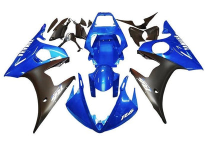 Yamaha R6 Fairings (2003-2004) Blue, Matte Black, White at KingsMotorcycleFairings.com
