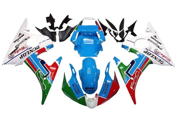Yamaha YZF-R6 Fairings (2003-2004) Blue, White, Red, Green at KingsMotorcycleFairings.com
