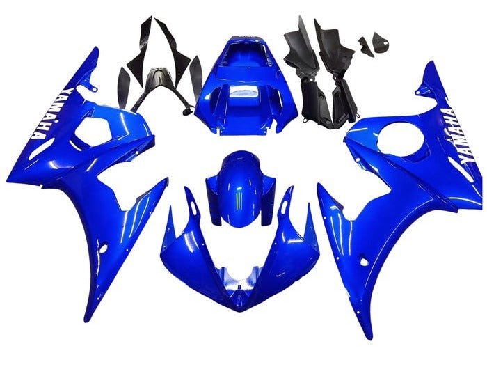 Yamaha YZF-R6 Fairings (2003-2004) Blue Gloss, White at KingsMotorcycleFairings.com