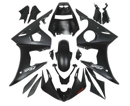 Yamaha YZF-R6 Fairings (2003-2004) Matte Black, White, Red at KingsMotorcycleFairings.com