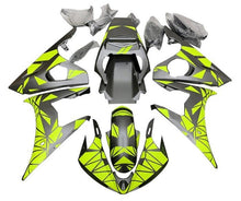 Yamaha YZF-R6 Fairings (2003-2004) Matte Silver, Yellow, Geometric at KingsMotorcycleFairings.com