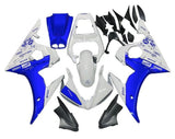 Yamaha R6 Fairings (2003-2004) White, Blue at KingsMotorcycleFairings.com