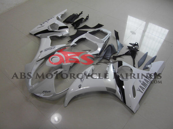 Yamaha YZF-R6 Fairings (2003-2004) White, Gray, Black at KingsMotorcycleFairings.com