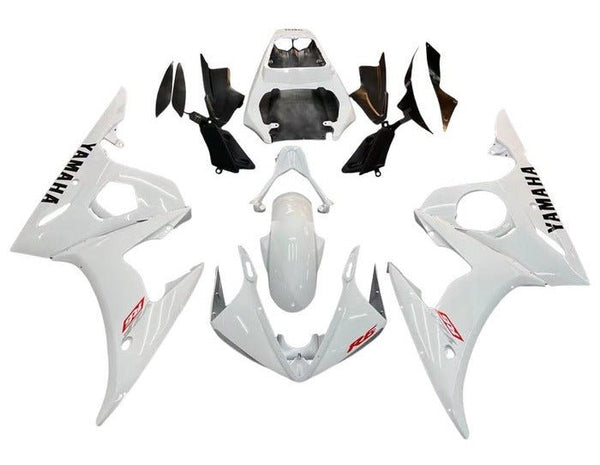 Yamaha YZF-R6 Fairings (2003-2004) White Gloss, Red, Black at KingsMotorcycleFairings.com