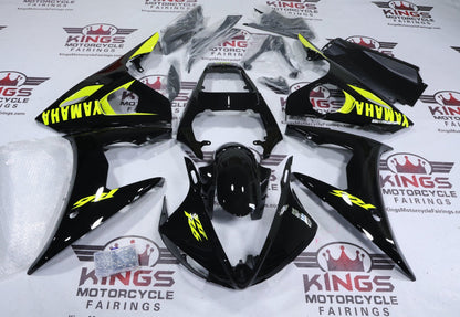 Yamaha YZF-R6 Fairings (2005) Black, Yellow from KingsMotorcycleFairings.com