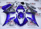 Yamaha YZF-R6 Fairings (2005) Blue, Gray Flames at KingsMotorcycleFairings.com