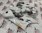 Yamaha YZF-R6 Fairings (2006-2007) Gloss White, Gold at KingsMotorcycleFairings.com