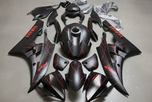 Yamaha YZF-R6 Fairings (2006-2007) Matte Black, Red Lightning at KingsMotorcycleFairings.com