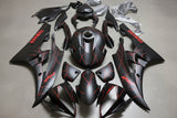 Yamaha YZF-R6 Fairings (2006-2007) Matte Black, Red Lightning at KingsMotorcycleFairings.com