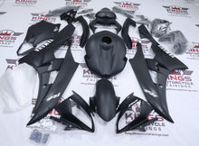 Yamaha YZF-R6 Fairings (2006-2007) Matte Black, White at KingsMotorcycleFairings.com