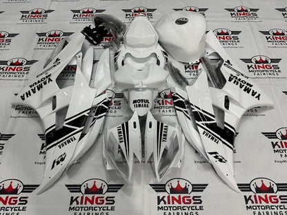 Yamaha YZF-R6 Fairings (2006-2007) White, Black Motul at KingsMotorcycleFairings.com